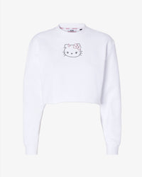 Hello Kitty cropped crewneck: Women Hoodies White | GCDS